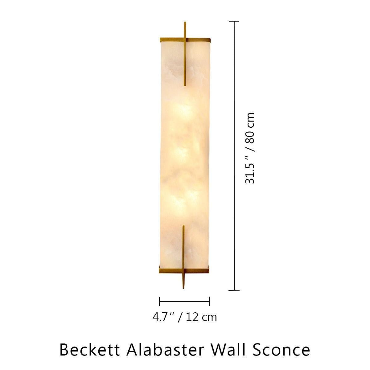 Beckett Alabaster Wall Sconce-NORMAL-Manorlights