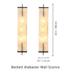 Beckett Alabaster Wall Sconce-NORMAL-Manorlights