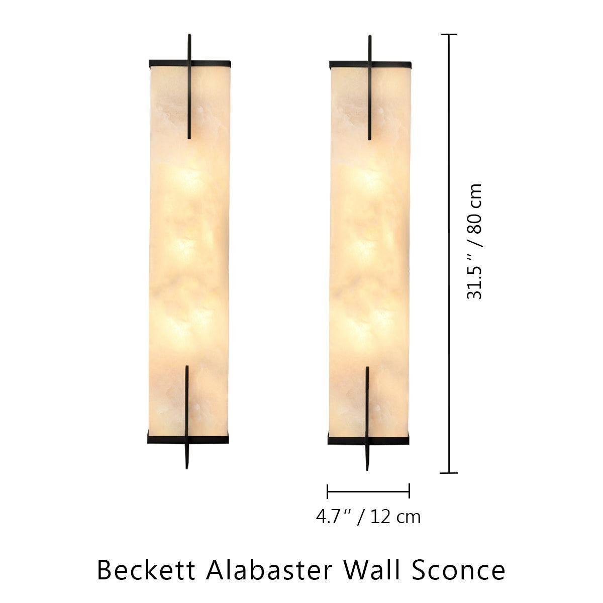 Beckett Alabaster Wall Sconce-NORMAL-Manorlights