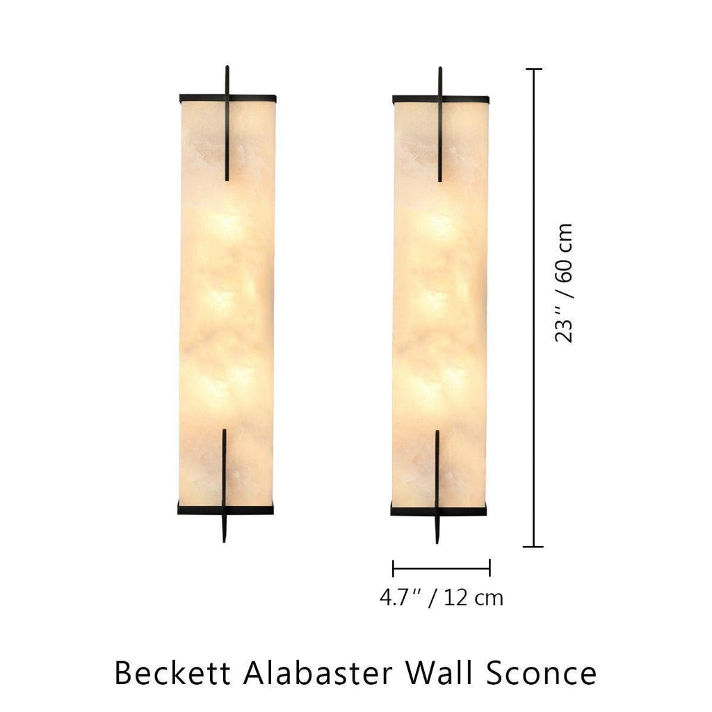 Beckett Alabaster Wall Sconce-NORMAL-Manorlights