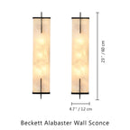 Beckett Alabaster Wall Sconce-NORMAL-Manorlights