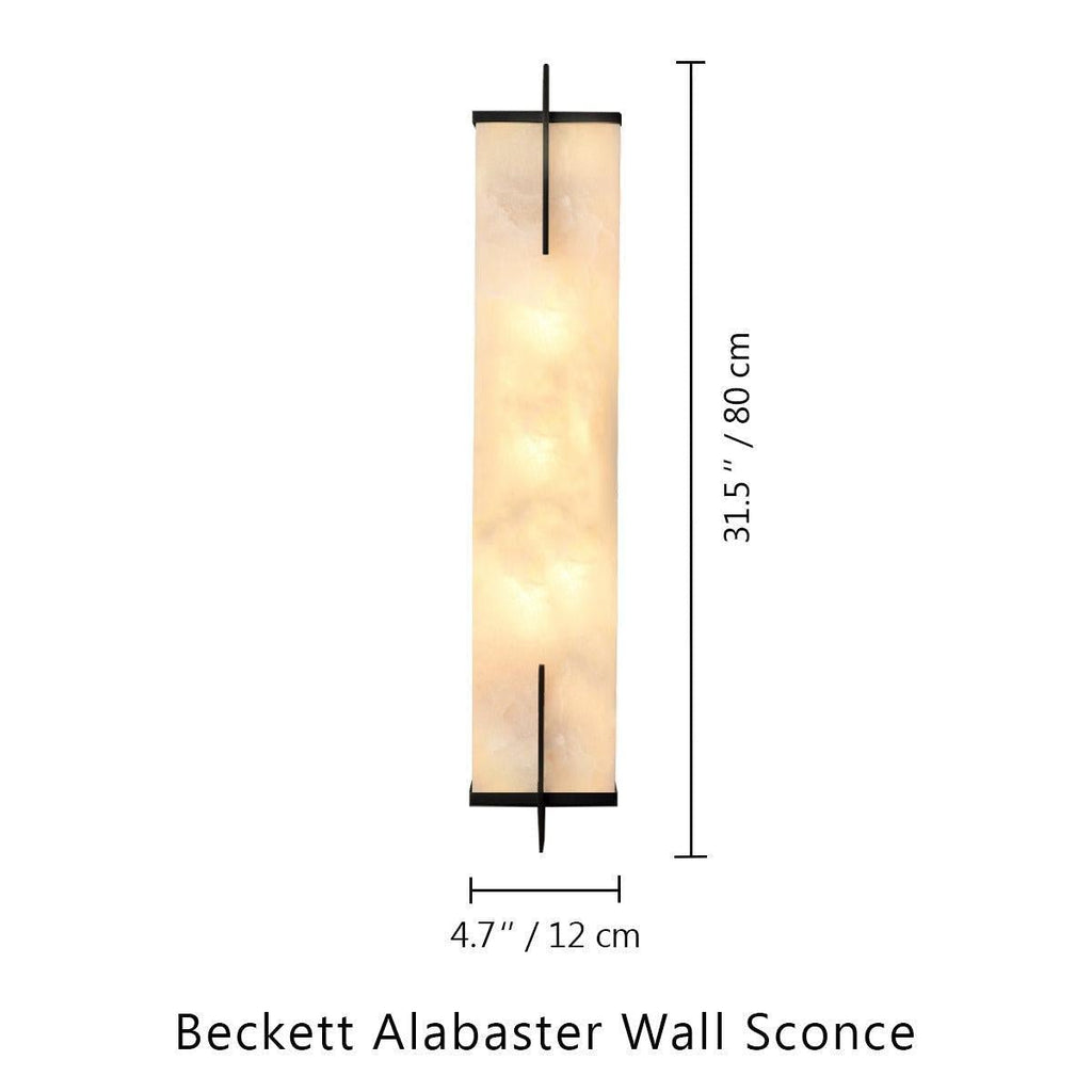 Beckett Alabaster Wall Sconce-NORMAL-Manorlights