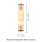 Beckett Alabaster Wall Sconce-NORMAL-Manorlights