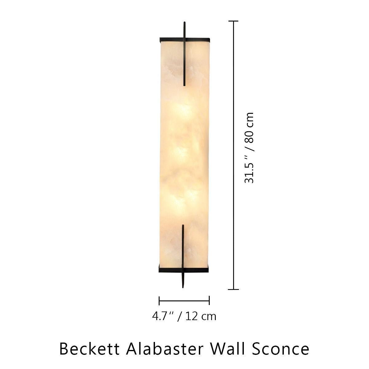 Beckett Alabaster Wall Sconce-NORMAL-Manorlights