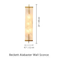 Beckett Alabaster Wall Sconce-NORMAL-Manorlights
