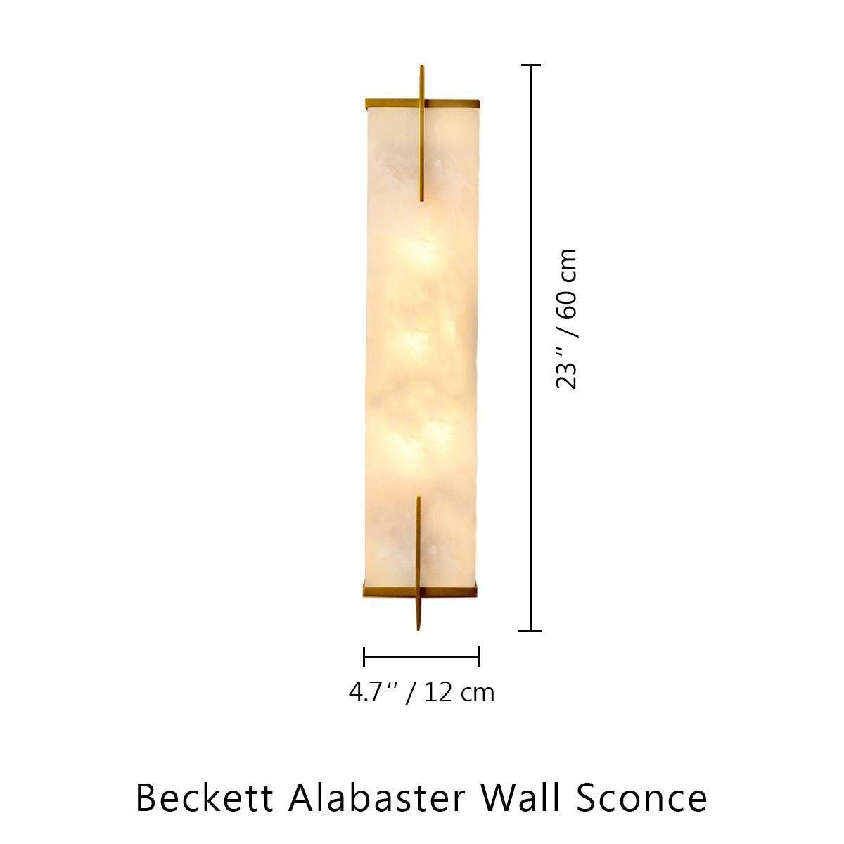 Beckett Alabaster Wall Sconce-NORMAL-Manorlights