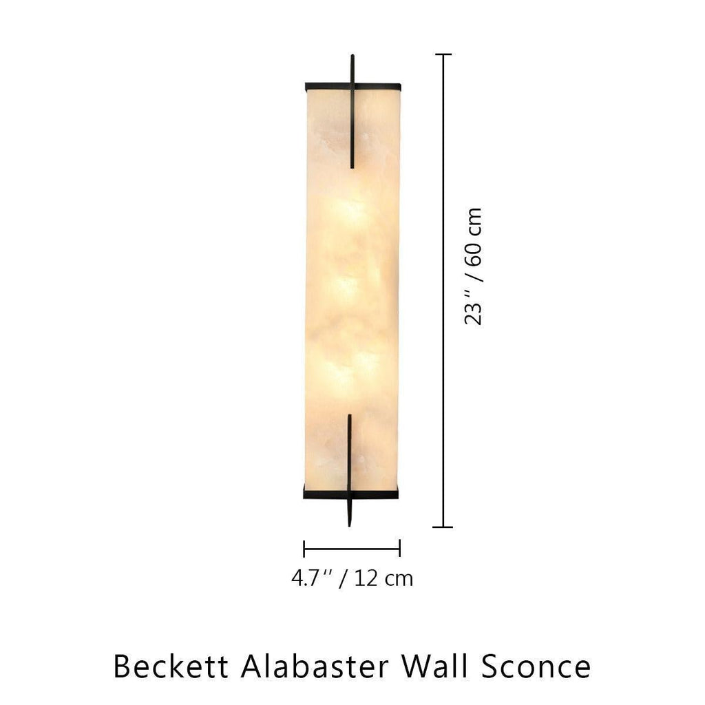 Beckett Alabaster Wall Sconce-NORMAL-Manorlights
