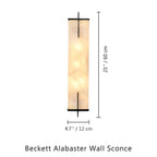 Beckett Alabaster Wall Sconce-NORMAL-Manorlights