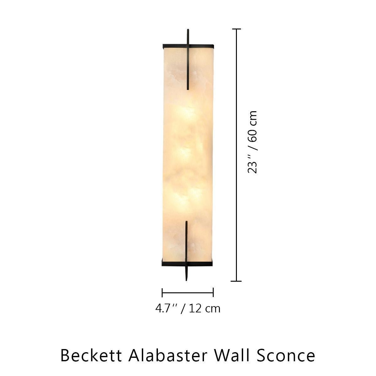 Beckett Alabaster Wall Sconce-NORMAL-Manorlights
