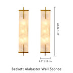 Beckett Alabaster Wall Sconce-NORMAL-Manorlights