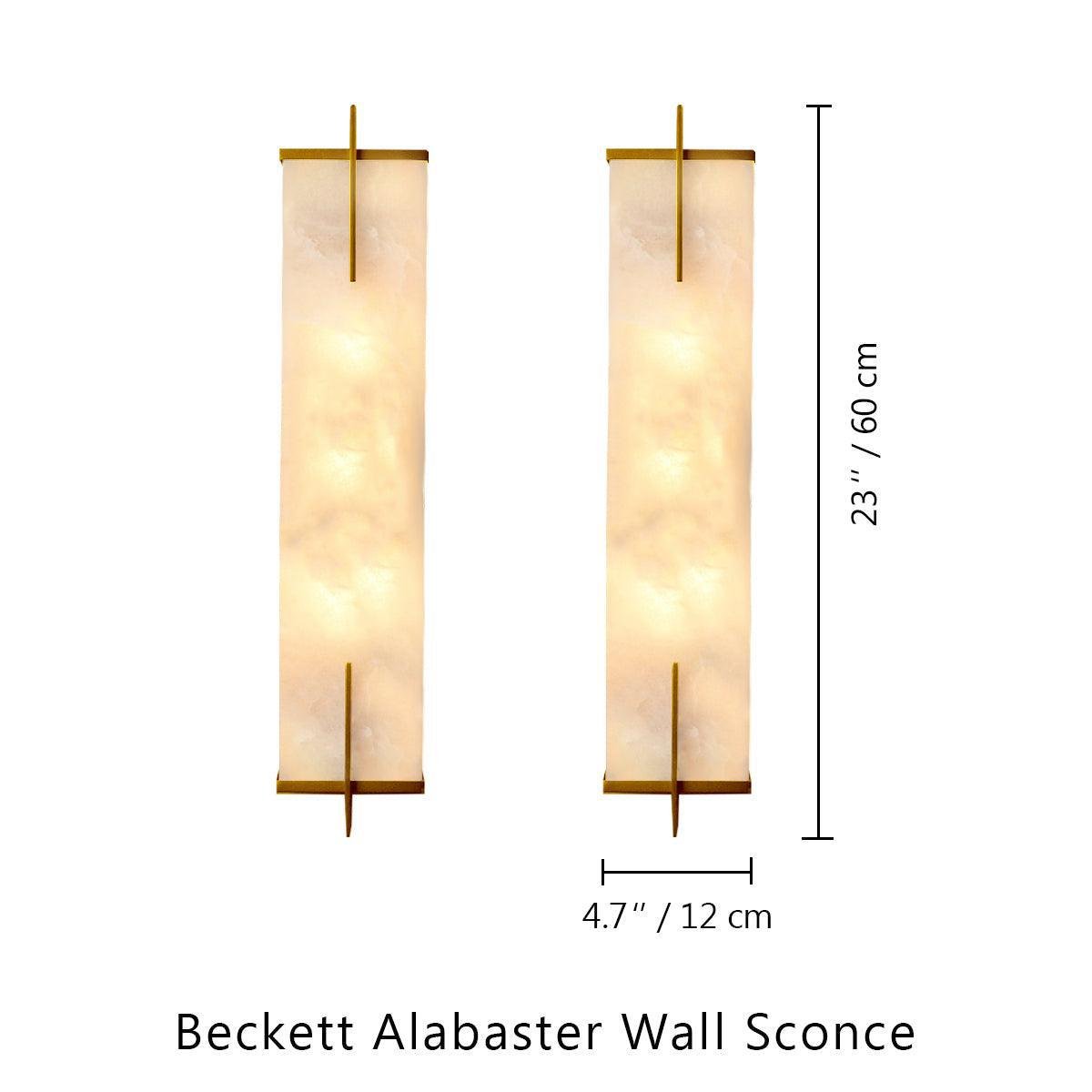 Beckett Alabaster Wall Sconce-NORMAL-Manorlights