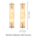 Beckett Alabaster Wall Sconce-NORMAL-Manorlights