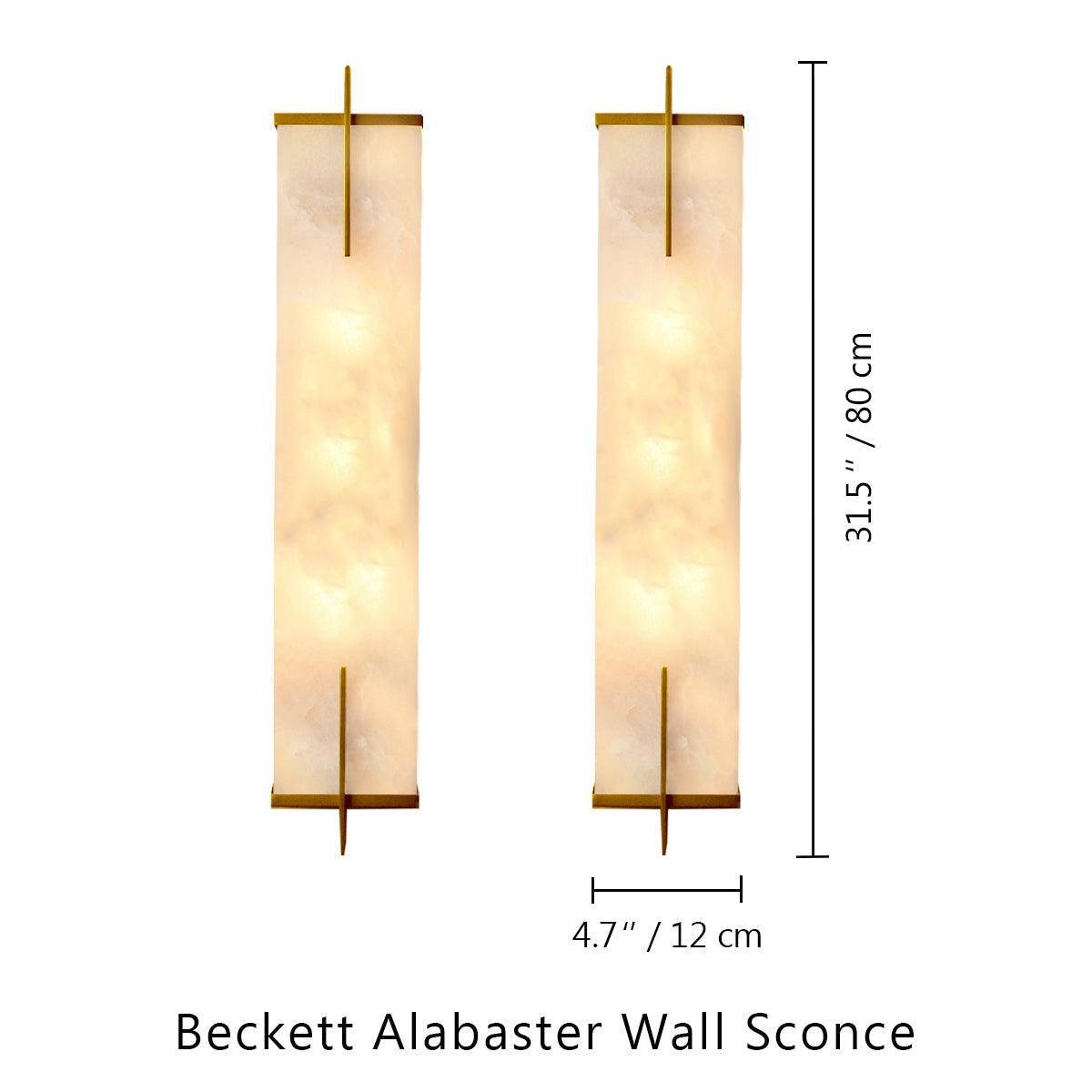 Beckett Alabaster Wall Sconce-NORMAL-Manorlights