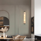 Beckett Alabaster Wall Sconce-NORMAL-Manorlights