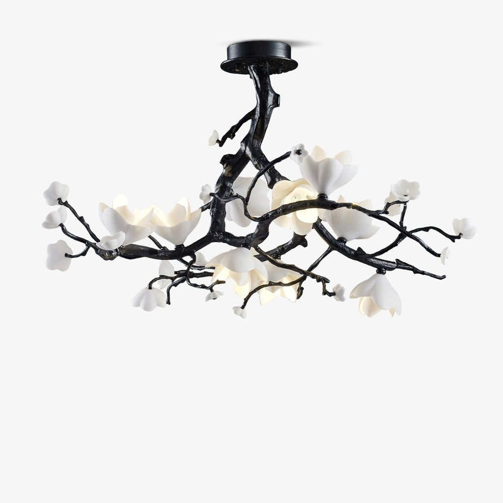 Black Branch Copper Tree Chandelier-Manorlights