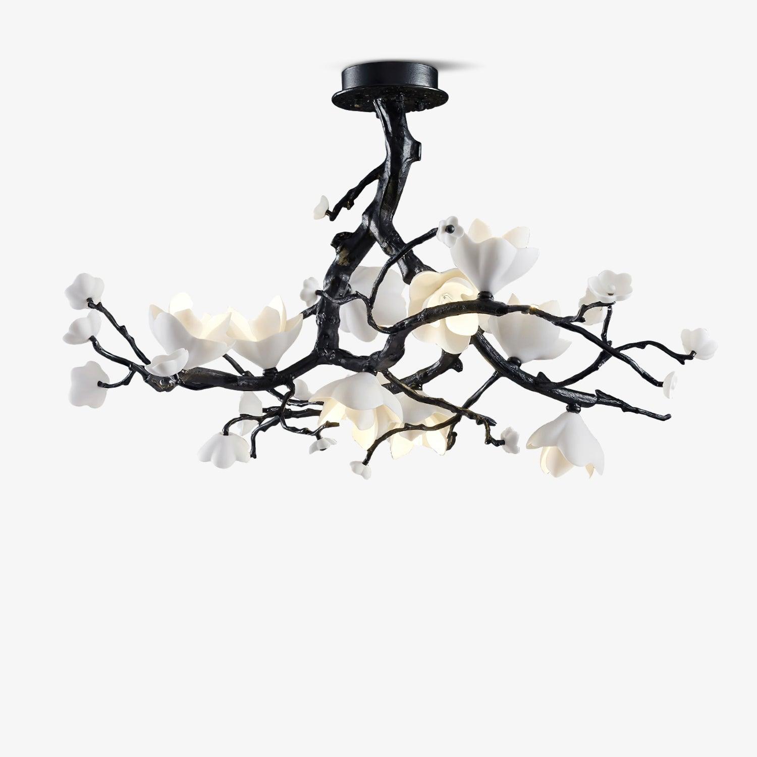 Black Branch Copper Tree Chandelier-Manorlights