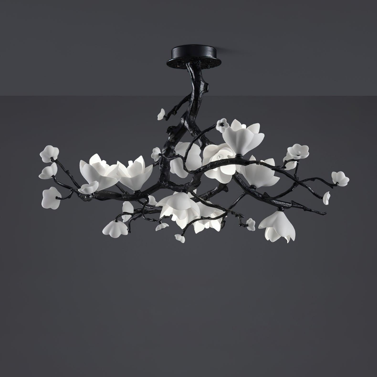 Black Branch Copper Tree Chandelier-Manorlights