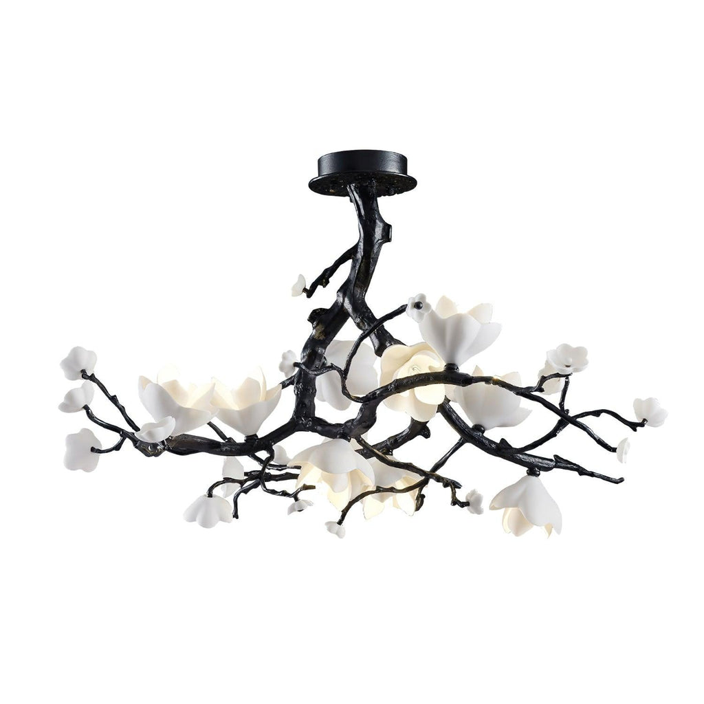 Black Branch Copper Tree Chandelier-Manorlights