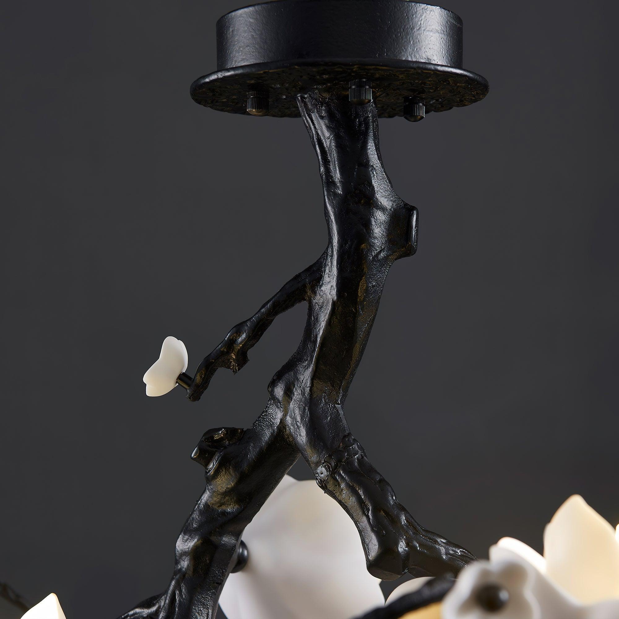 Black Branch Copper Tree Chandelier-Manorlights