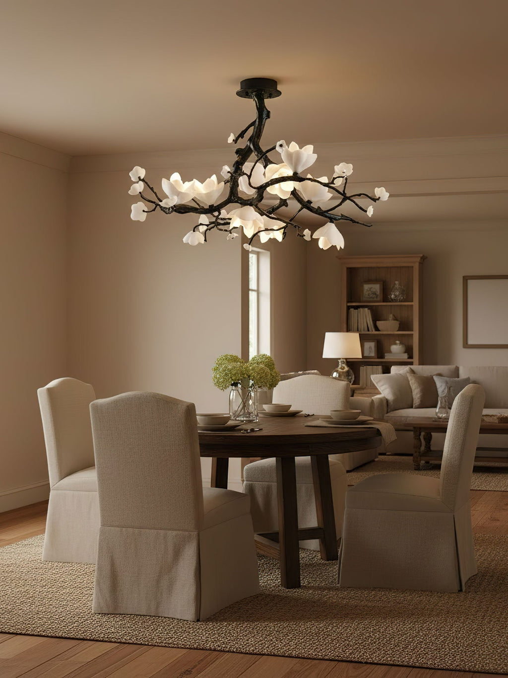 Black Branch Copper Tree Chandelier-Manorlights