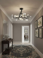 Black Branch Copper Tree Chandelier-Manorlights