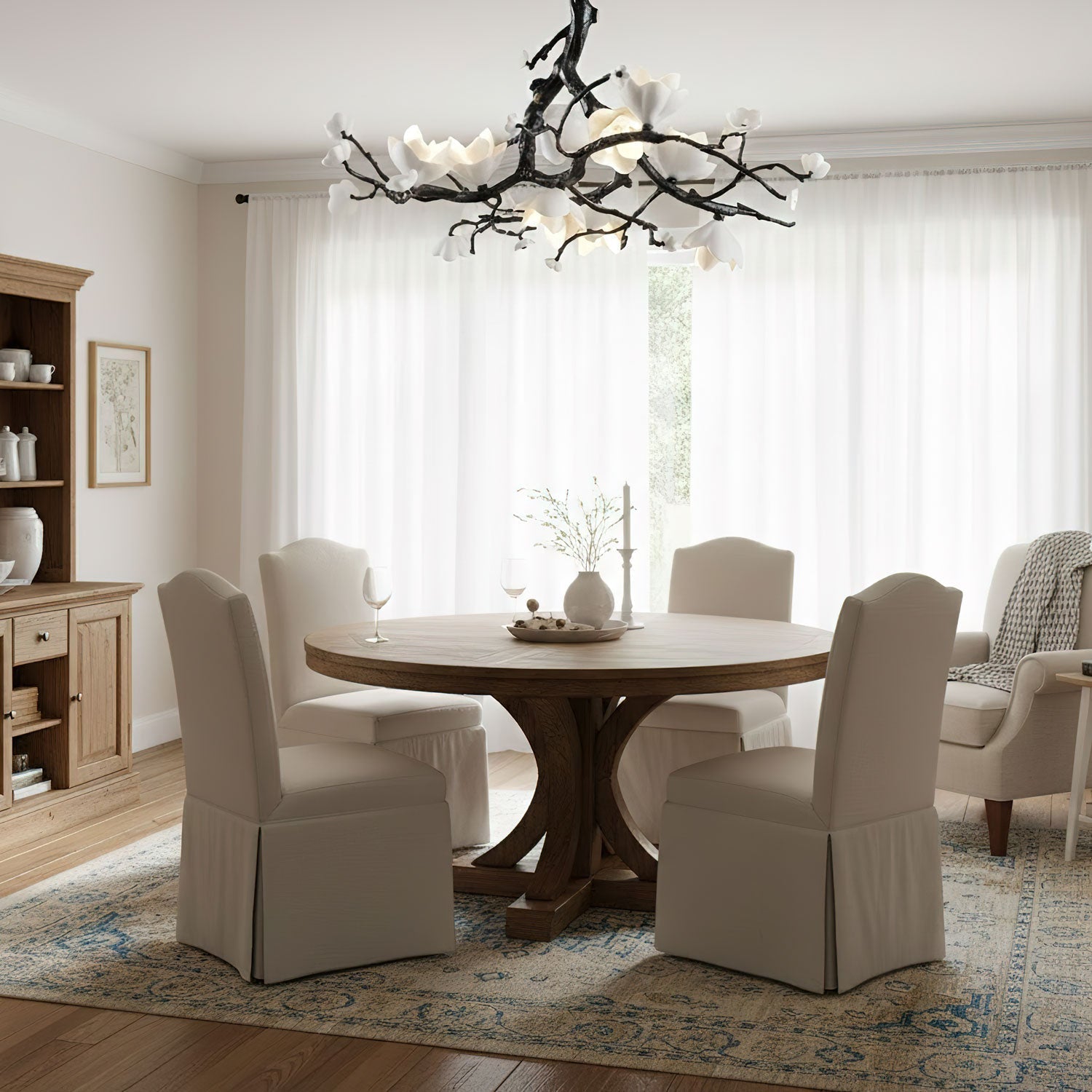 Black Branch Copper Tree Chandelier-Manorlights
