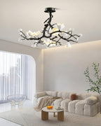 Black Branch Copper Tree Chandelier-Manorlights