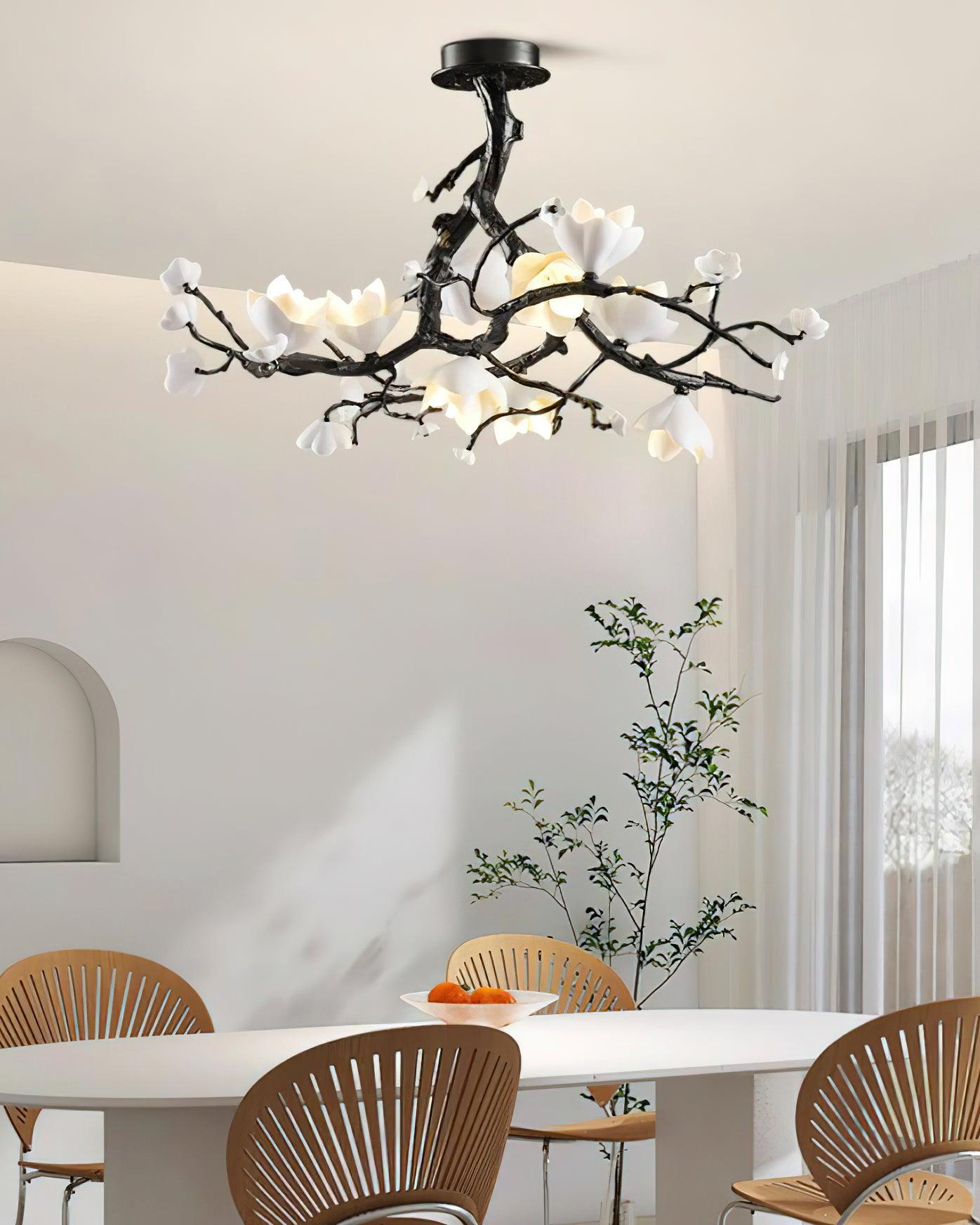 Black Branch Copper Tree Chandelier-Manorlights