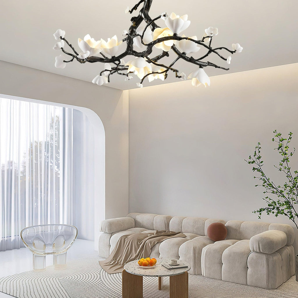Black Branch Copper Tree Chandelier-Manorlights