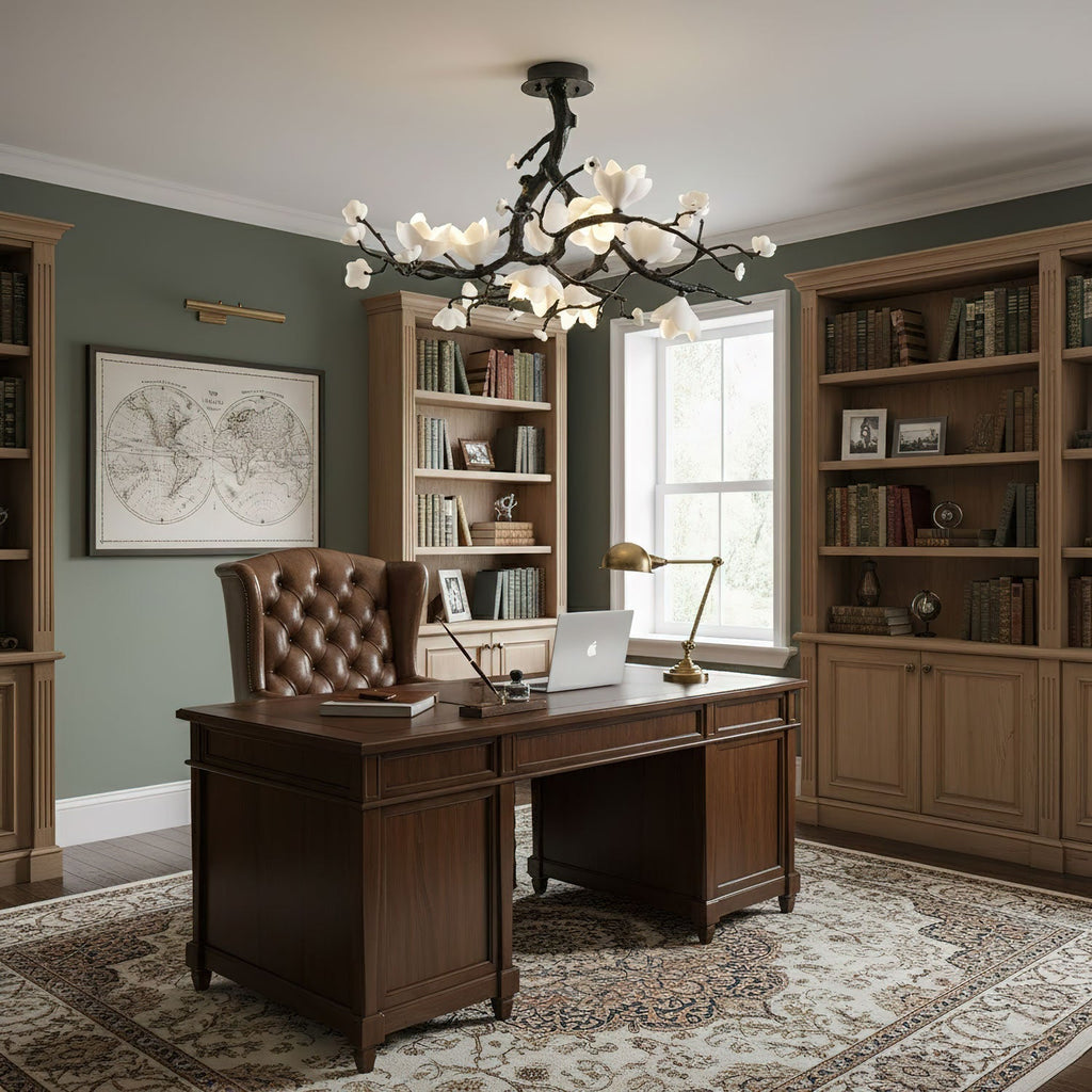 Black Branch Copper Tree Chandelier-Manorlights
