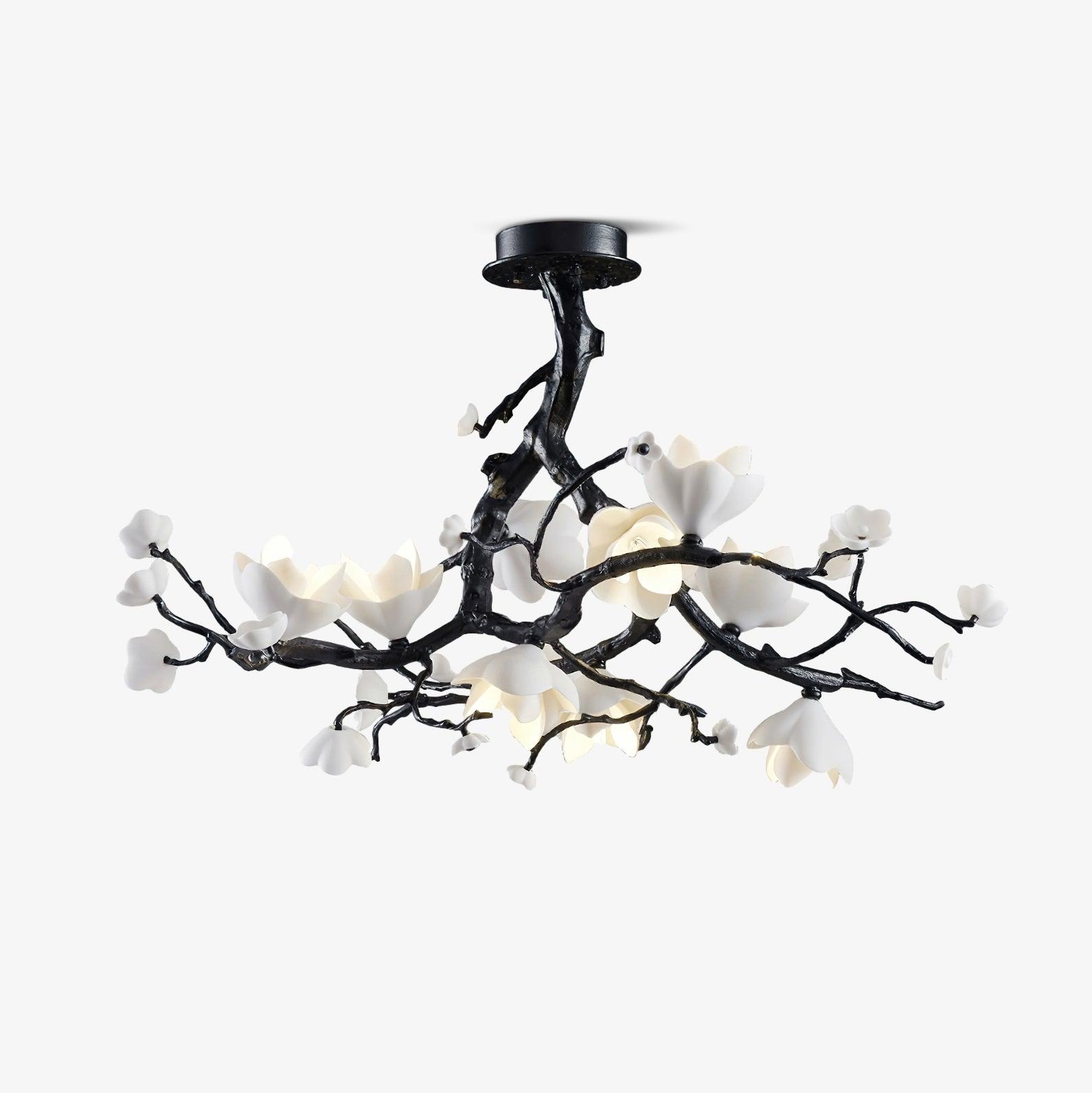 Black Branch Copper Tree Chandelier-Manorlights