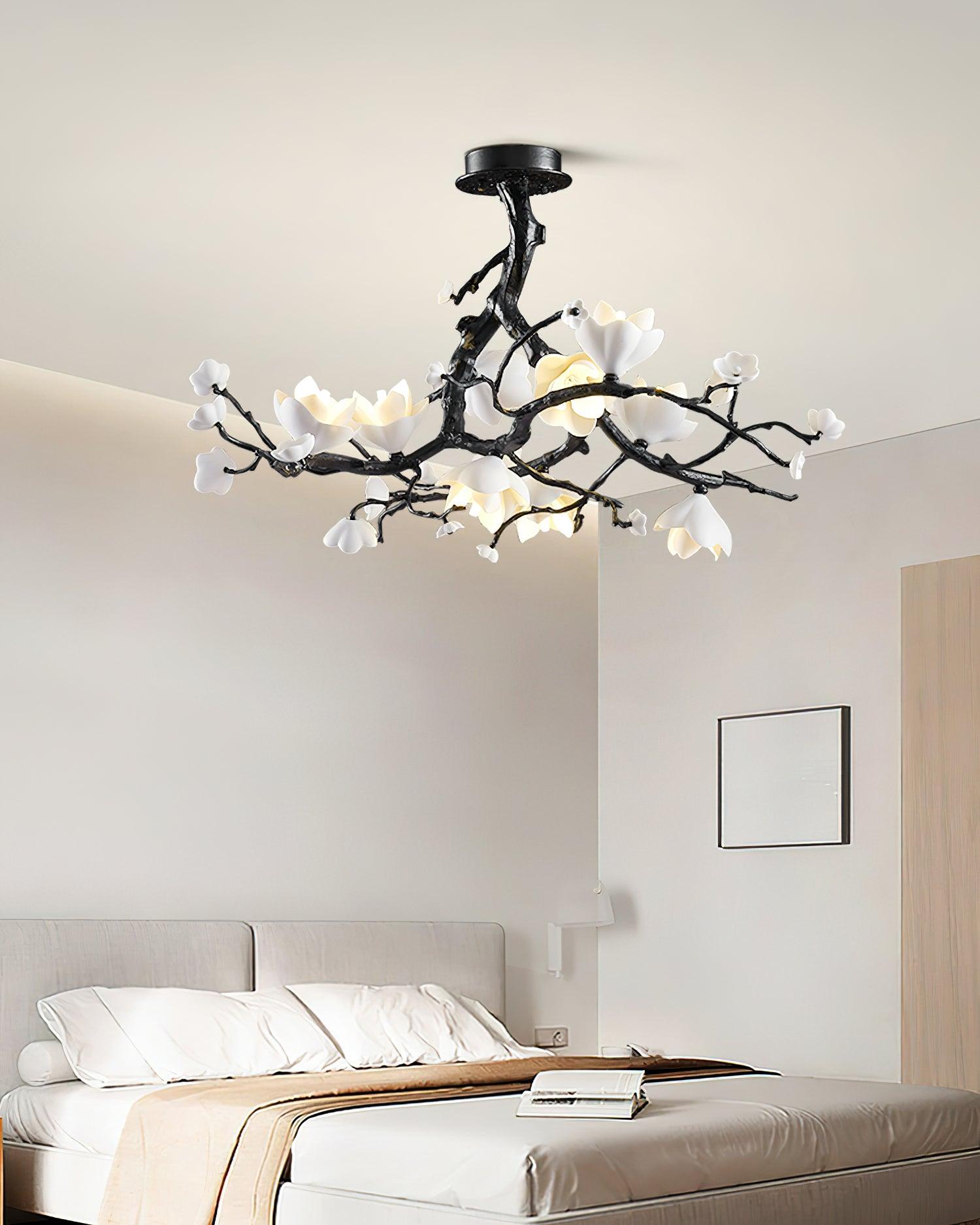 Black Branch Copper Tree Chandelier-Manorlights