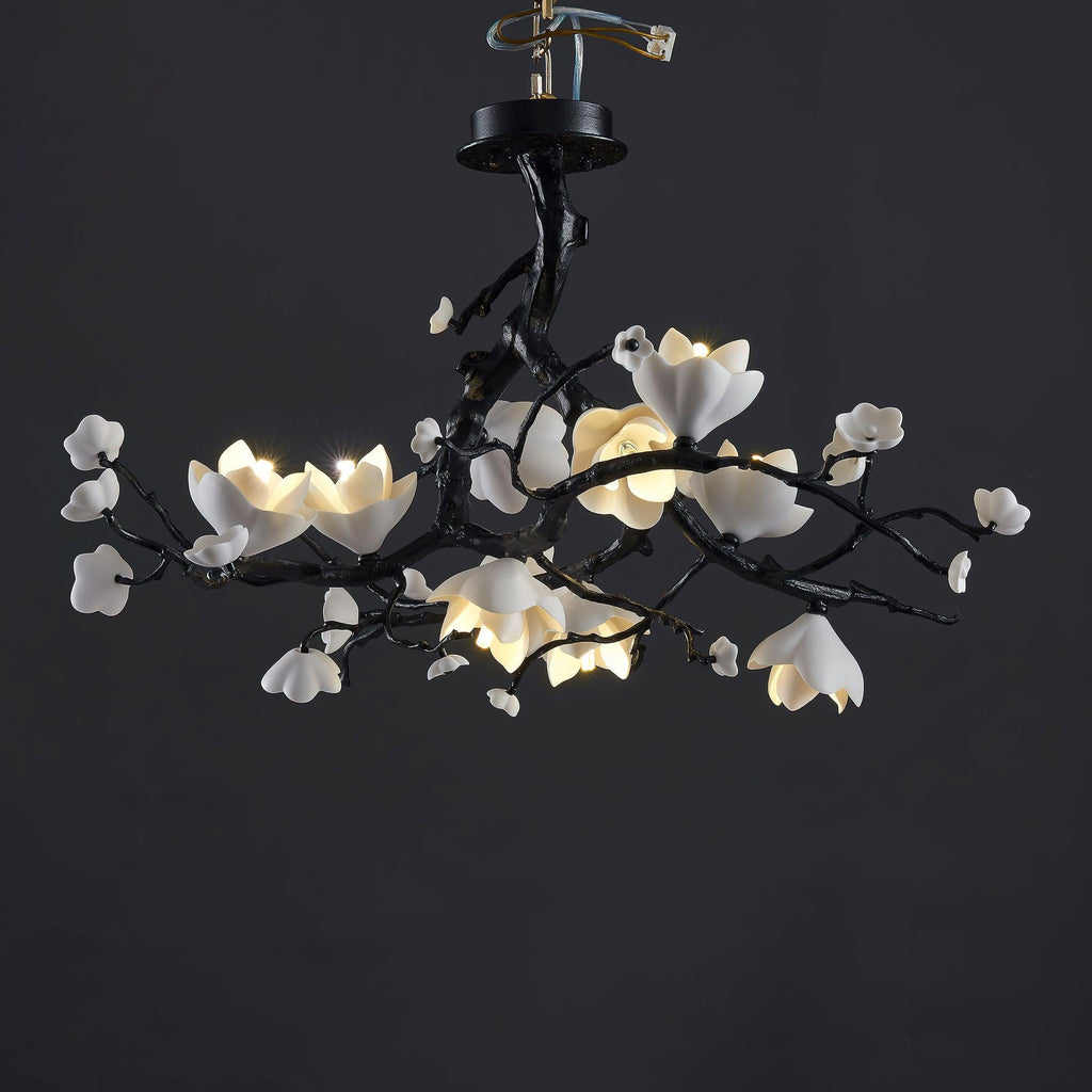 Black Branch Copper Tree Chandelier-Manorlights