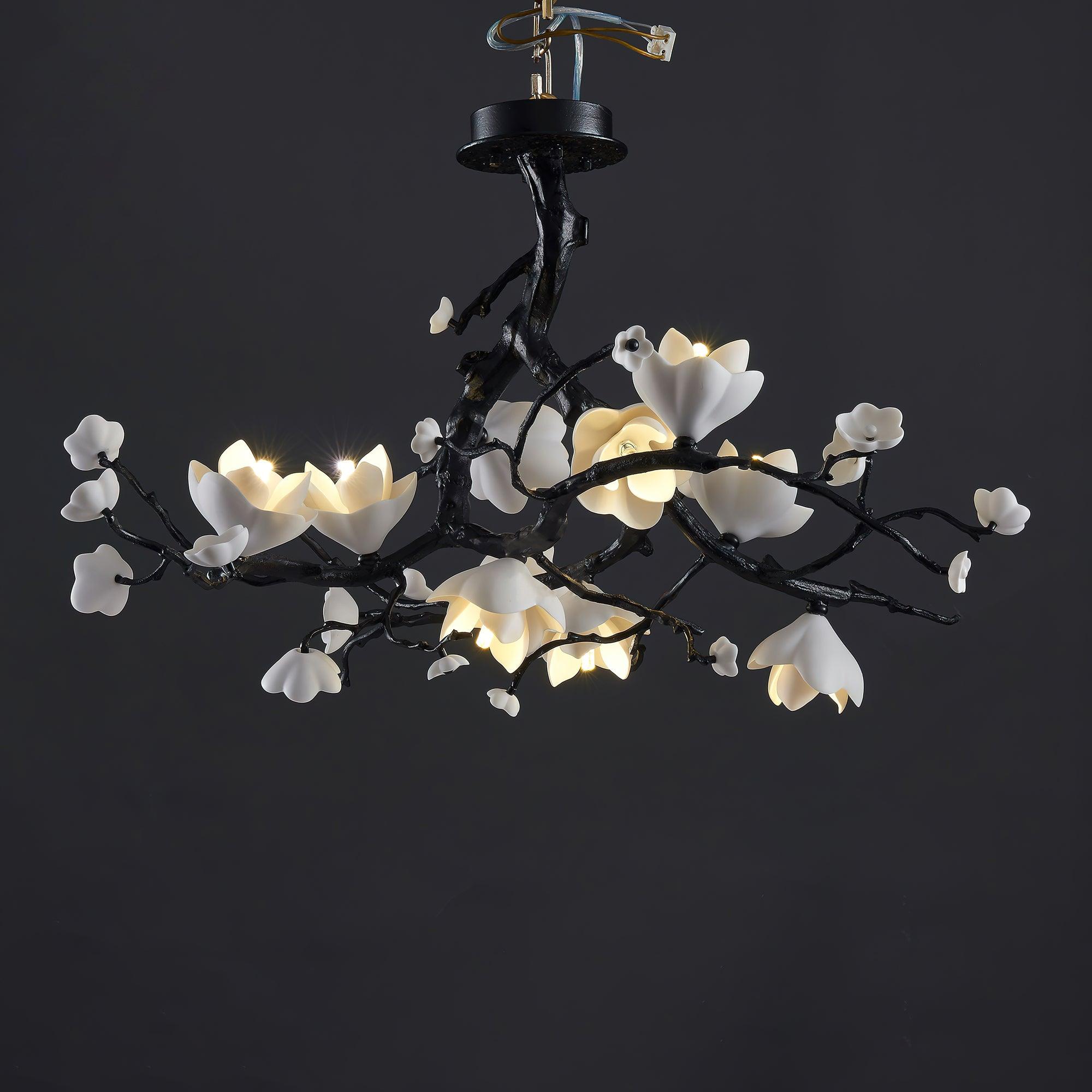 Black Branch Copper Tree Chandelier-Manorlights