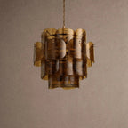 Blaire Round Chandelier - BrownBlushlighting