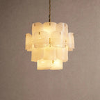 Blaire Round Chandelier - WhiteBlushlighting
