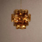 Blaire Round Chandelier - BrownBlushlighting