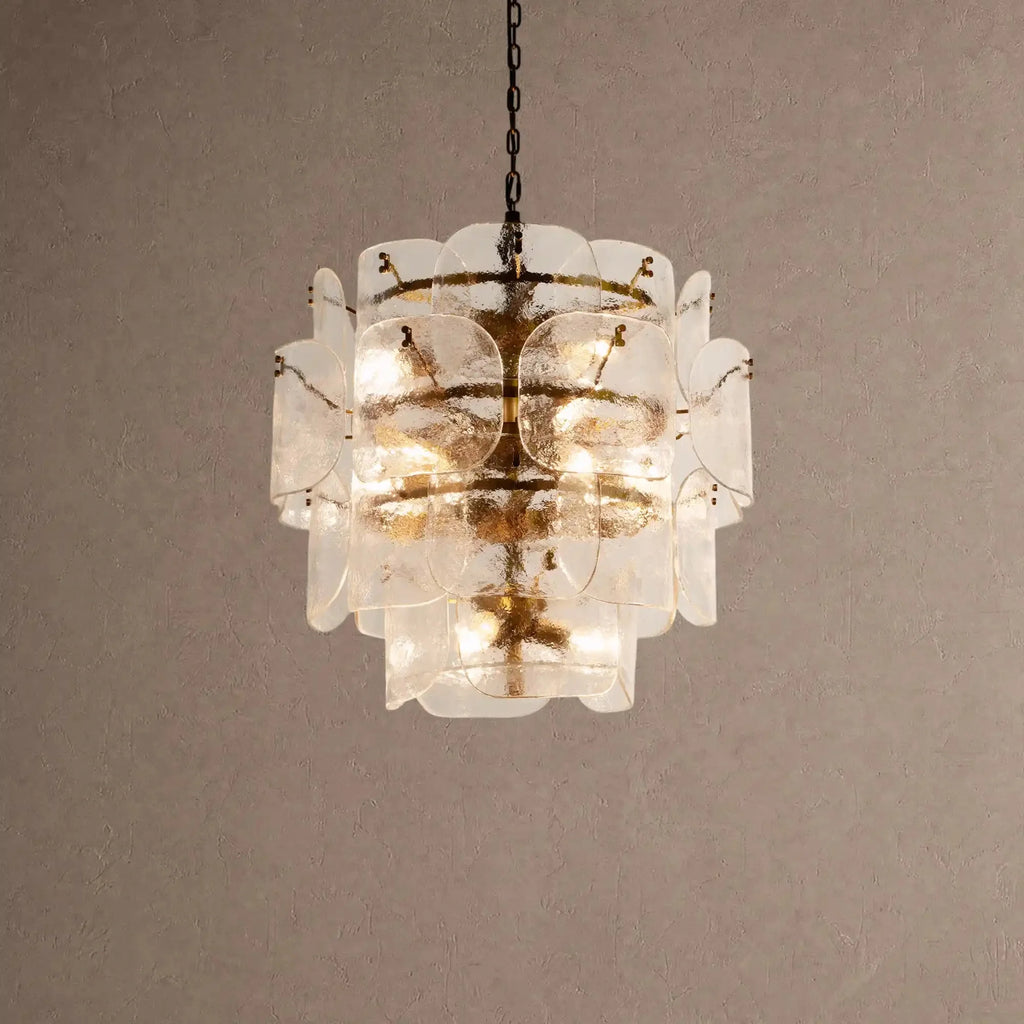 Blaire Round Chandelier - ClearBlushlighting