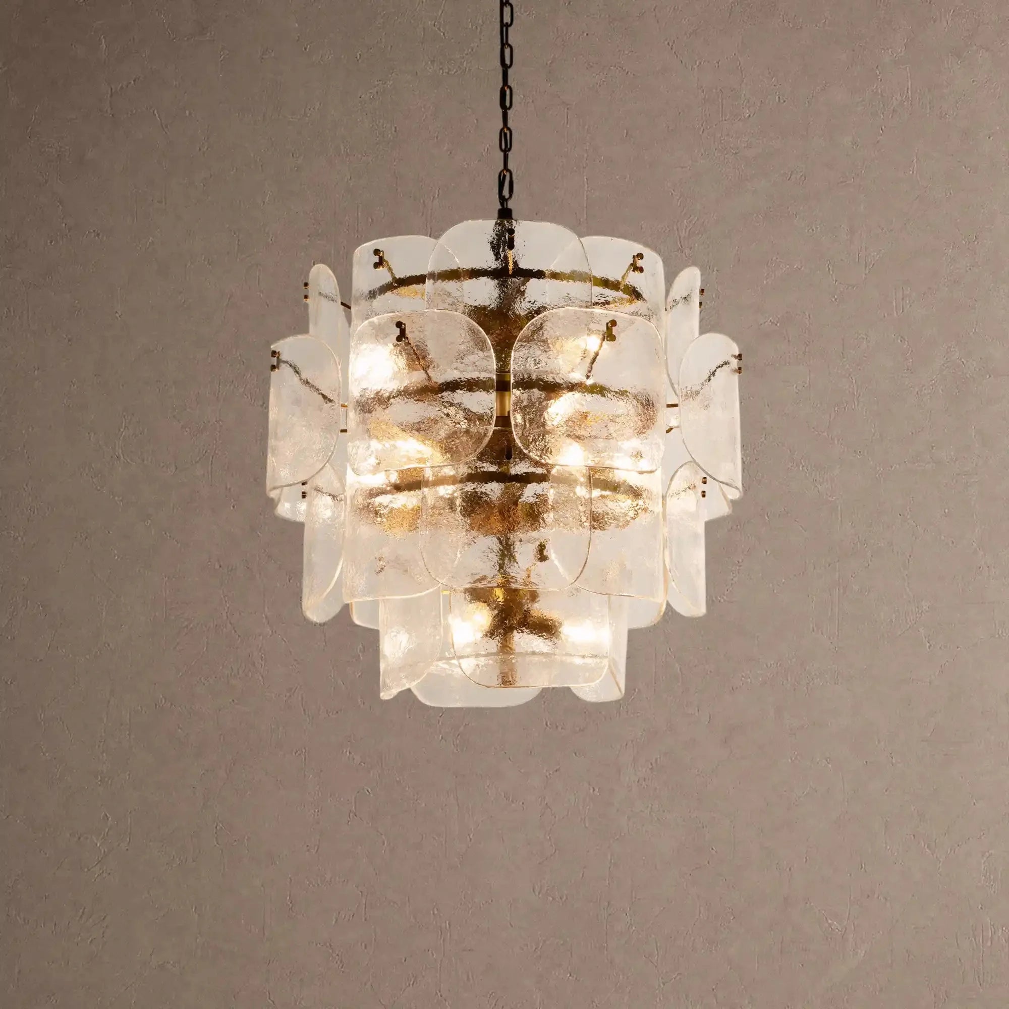 Blaire Round Chandelier - ClearBlushlighting