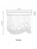 Bloom Chandelier - 26 Lights | Ellipse styleEmitting White LightingBlushlighting
