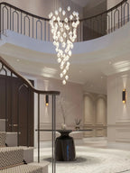 Bloom Chandelier - 26 Lights | Ellipse styleEmitting White LightingBlushlighting