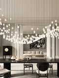 Bloom Chandelier - 26 Lights | Ellipse styleEmitting White LightingBlushlighting