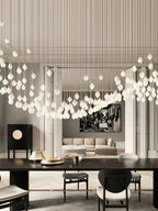 Bloom Chandelier - 26 Lights | Ellipse styleEmitting White LightingBlushlighting