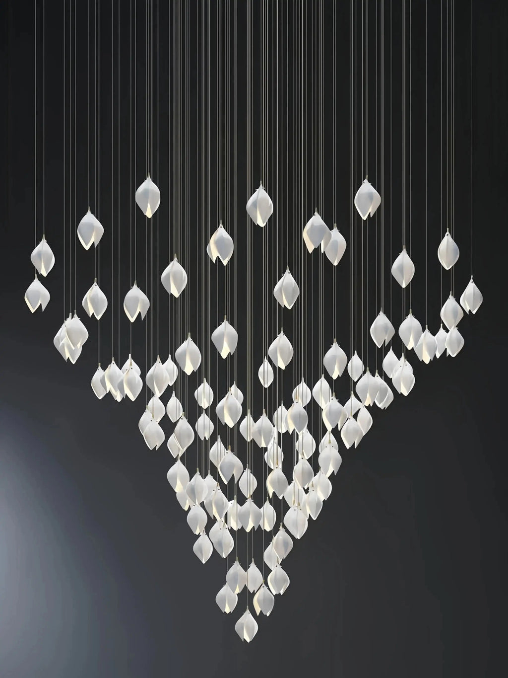 Bloom Chandelier - 26 Lights | Ellipse styleEmitting White LightingBlushlighting