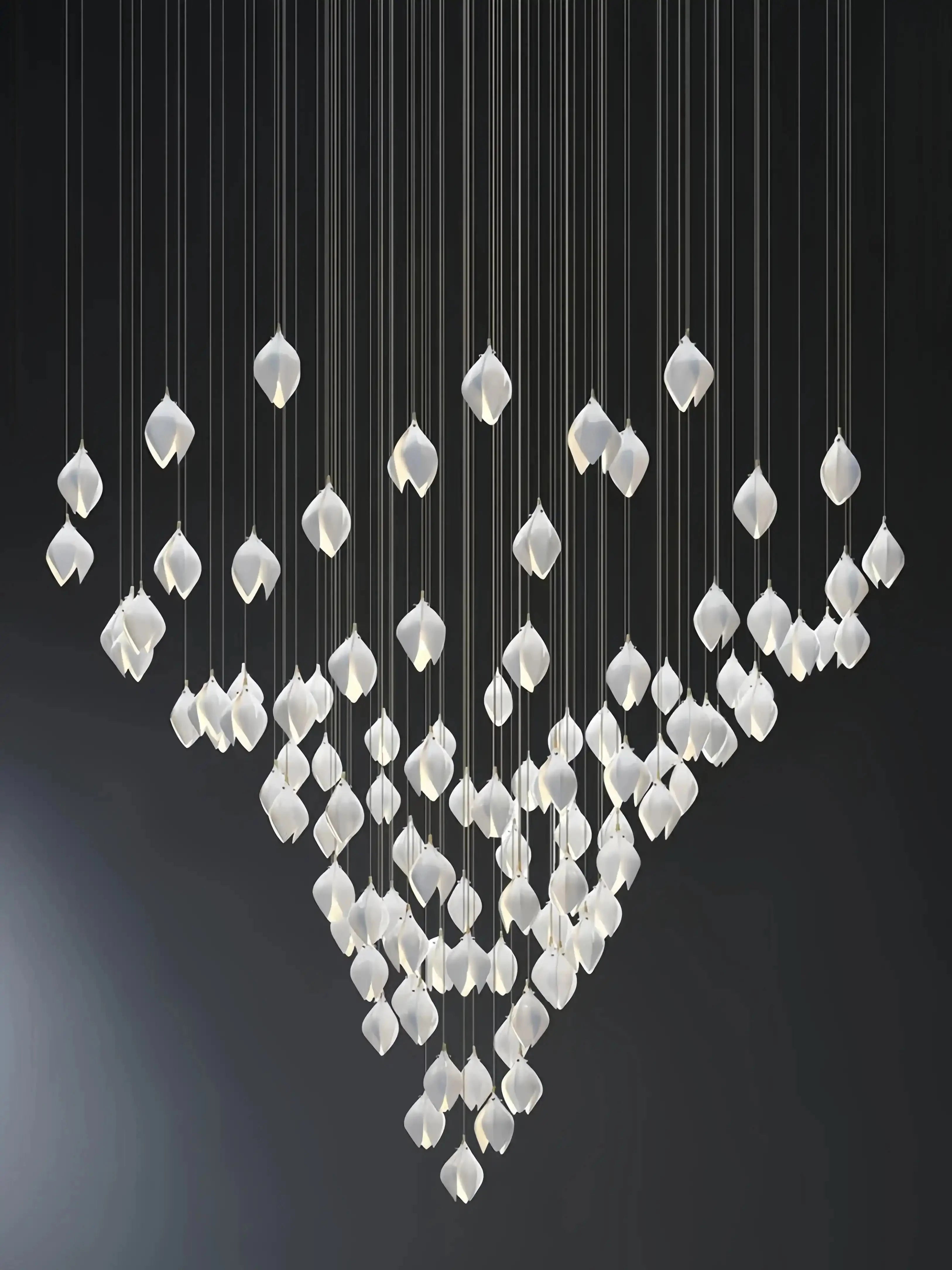 Bloom Chandelier - 26 Lights | Ellipse styleEmitting White LightingBlushlighting