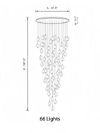 Bloom Chandelier - 26 Lights | Ellipse styleEmitting White LightingBlushlighting