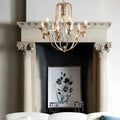 Bonitai Chandelier- Silver in clear - modern dining room lighting