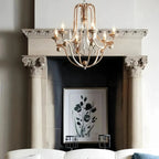 Bonitai Chandelier- Silver in clear - modern dining room lighting