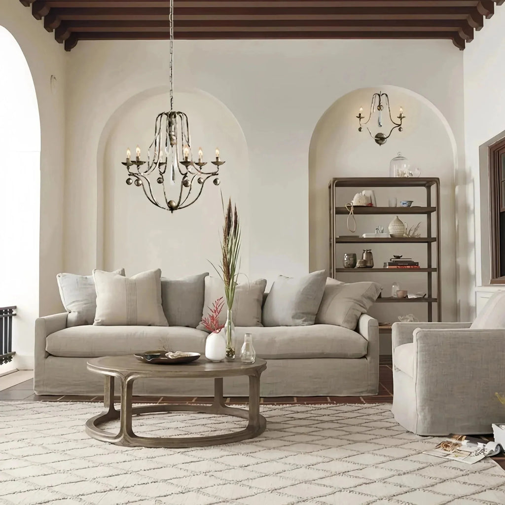 Bonitai Chandelier- Silver in clear by Blush Lighting