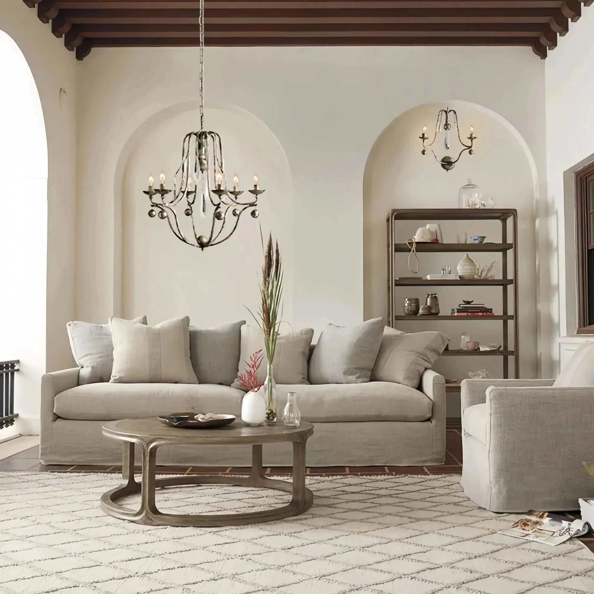 Bonitai Chandelier- Silver in clear by Blush Lighting